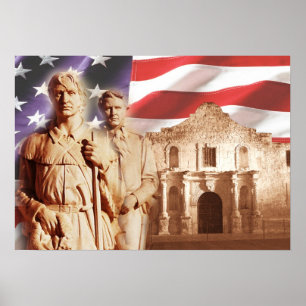 Heroes of The Alamo, San Antonio, Texas Poster