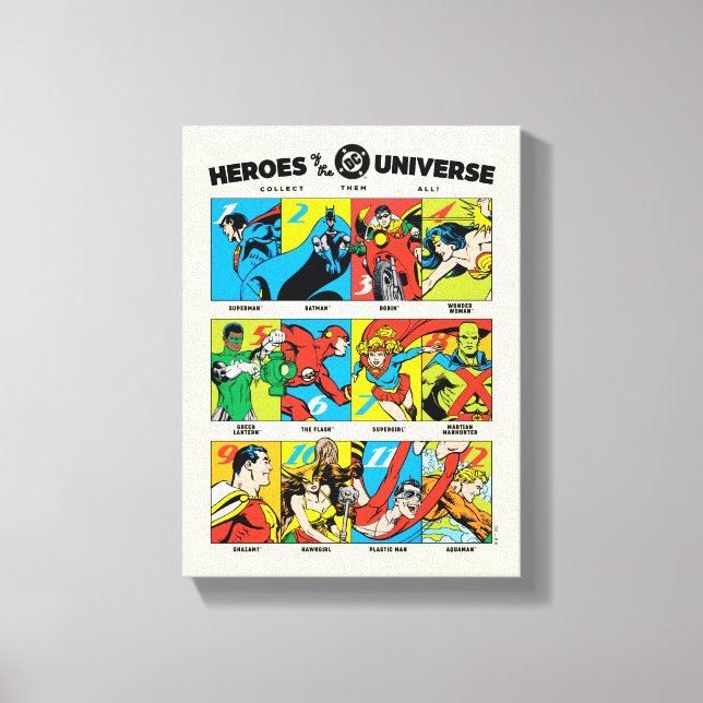Heroes of the DC™ Universe Canvas Print (Front)