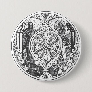 Heroes Stained Glass Shield Button