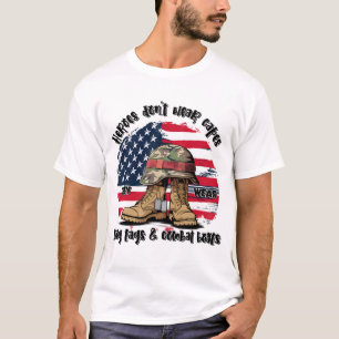 Heroes — They Wear Dog Tags and Combat Boots T-Shirt