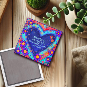 Heroes Wear Scrubs Heart Floral Nurse Doctor Magnet