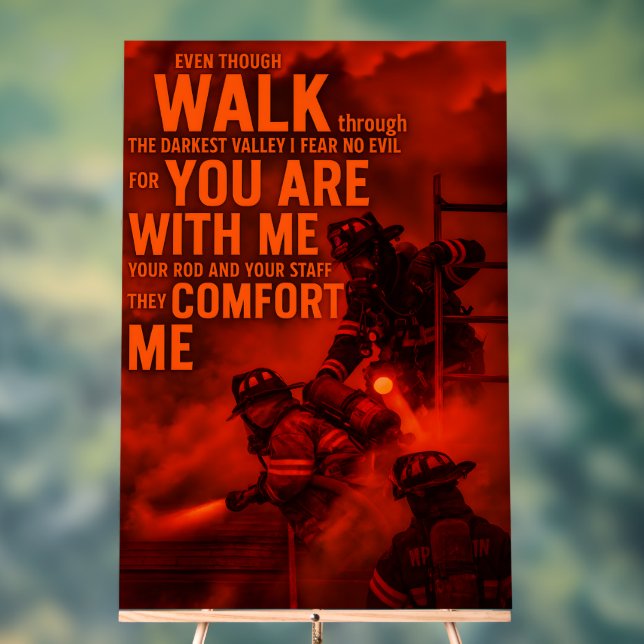 Heroic Christian Fire Rescue Wall Art 2026 Acrylic Sign (Neutral)