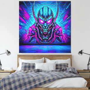 Heroic Cyberpunk Vibe Canvas Print