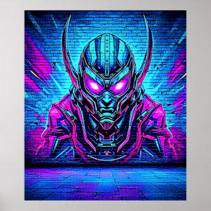 Heroic Cyberpunk Vibe Poster