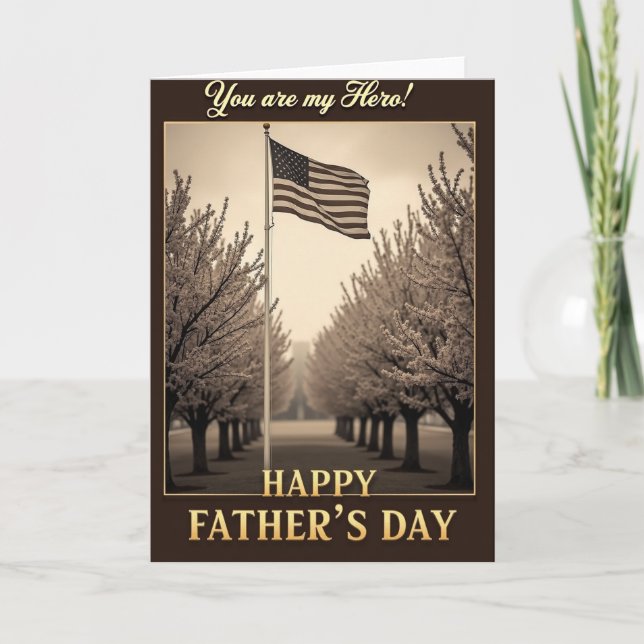 Heroic Fathers Day Banner Card (Front)