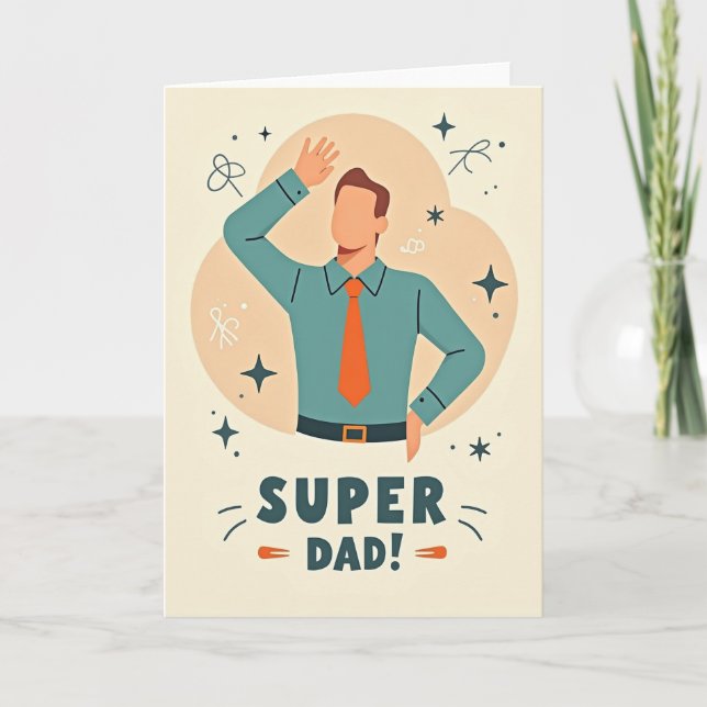 Heroic Fathers Day Salute Card (Front)