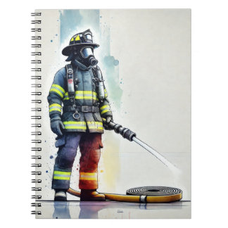 Heroic Firefighter Art Notebook