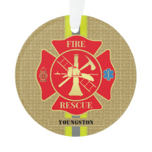 Heroic Firefighter Maltese Cross Design