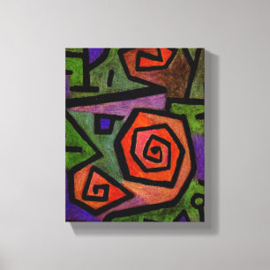 Heroic Roses by Paul Klee Abstract Modern Art Canvas Print