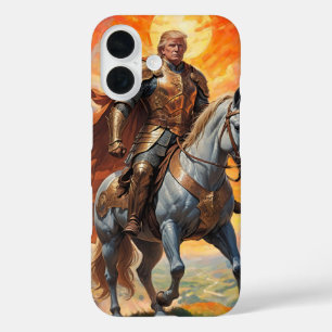 Heroic Trump Warrior in Golden Armour iPhone 16 Case