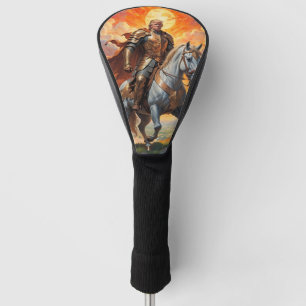 Heroic Trump Warrior in Golden Armour Golf Head Cover