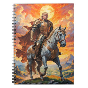 Heroic Trump Warrior in Golden Armour Notebook