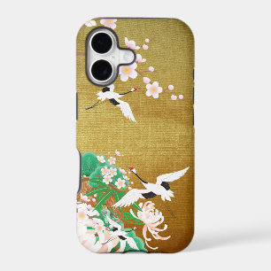 Heron and Dahlia B- Japanese Design iPhone Case