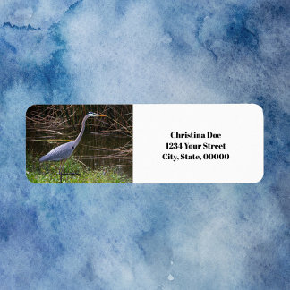 Heron Bird Photo Personalise Return Address