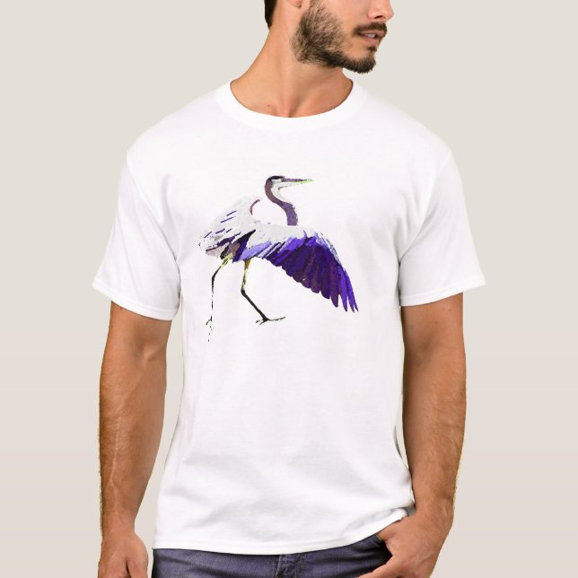 Heron Bird Wildlife Animals Wetlands T-Shirt (Front)