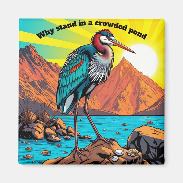 Heron by the Water Magnet (Front)