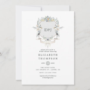 Heron Crest Waterfront Elegant Lake Bridal Shower Invitation