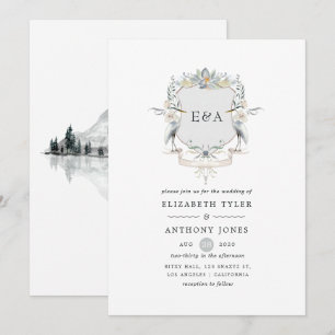 Heron Crest Waterfront Lake Wedding Invitation