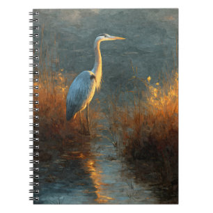 Heron Golden Marsh Notebook