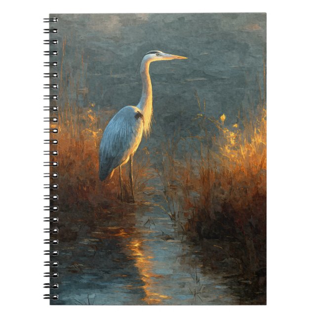 Heron Golden Marsh Notebook (Front)