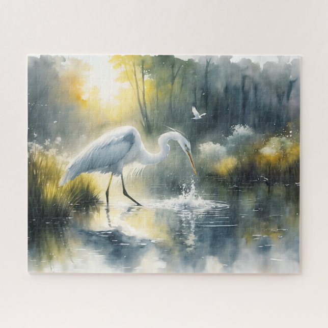 Heron Hunting Jigsaw Puzzle (Horizontal)