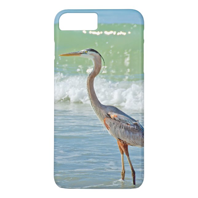 heron in ocean surf Case-Mate iPhone case (Back)