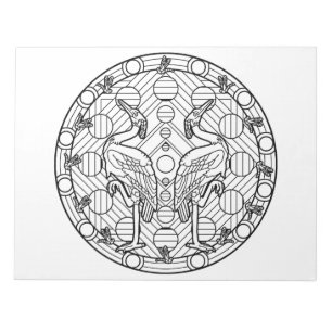 Heron Mandala Colouring Book Pad