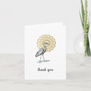 Heron Mandala Thank You Card