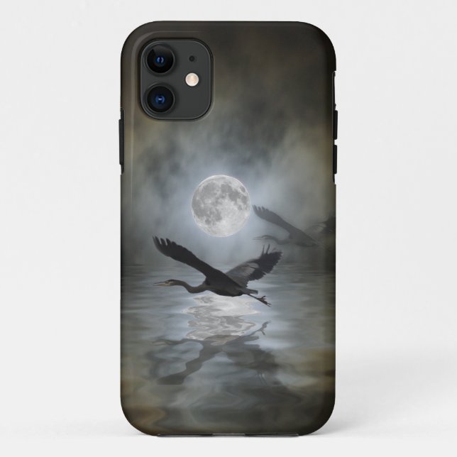 Heron Moon Fantasy iPhone Case (Back)