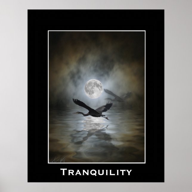 Heron Moon Motivational Poster (Front)