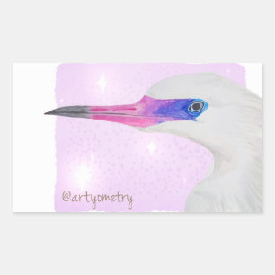 Heron Rectangular Sticker