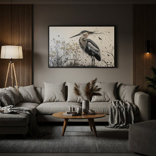 Heron’s Elegance Canvas Print