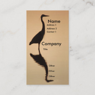 Heron Silhouette Business Card