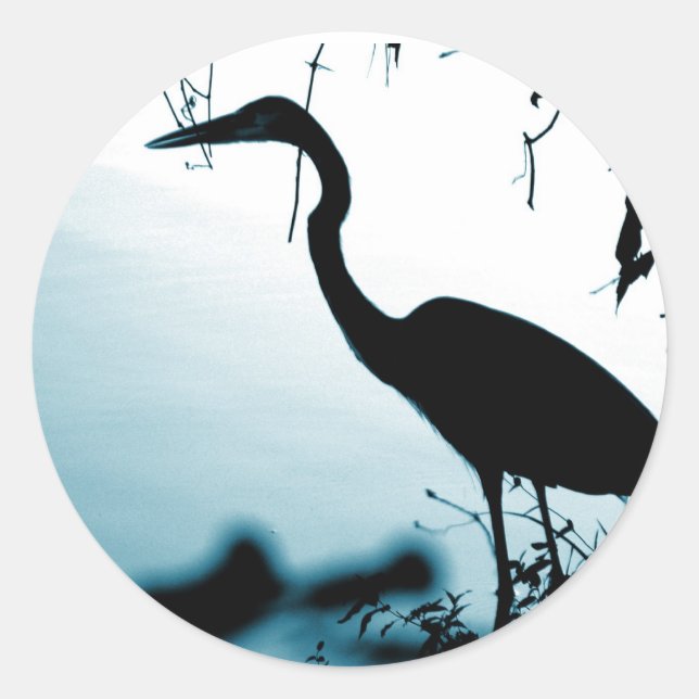 Heron Silhouette Sticker (Front)