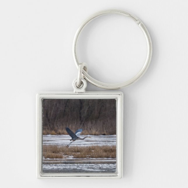 Heron Take Off Key Ring (Front)