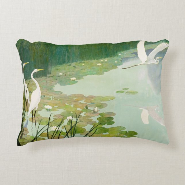 Herons in Summer by Newell Convers Wyeth Decorative Cushion (Front)