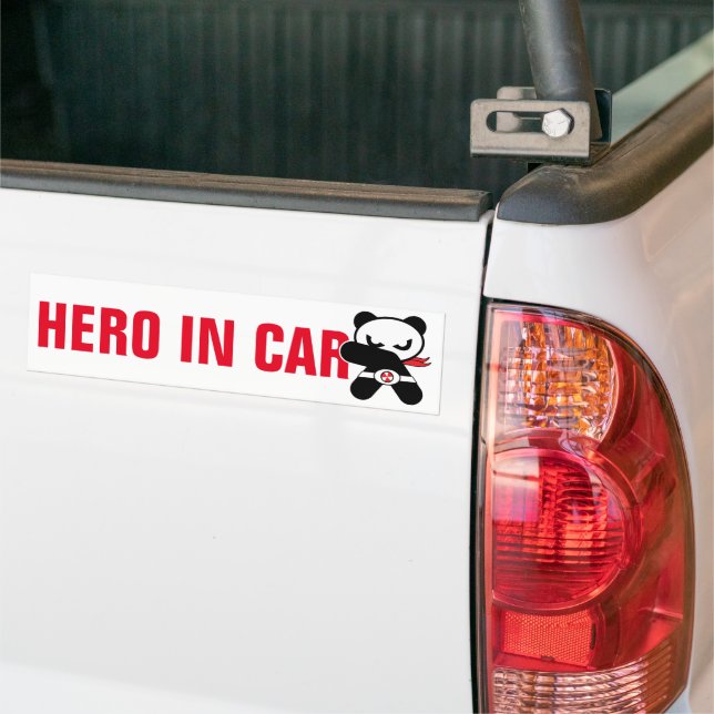 heropandbear bumper sticker (On Truck)
