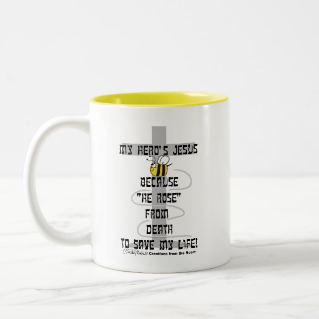 Hero's Jesus Two-Tone Coffee Mug (Left)