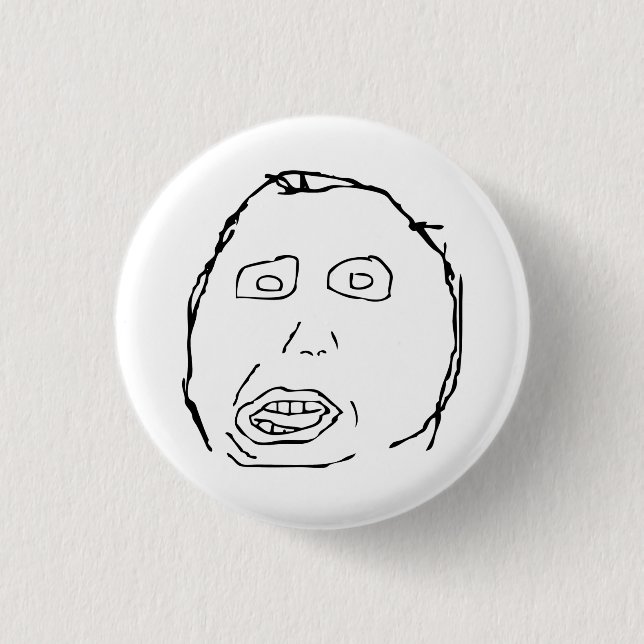 Herp Derp Idiot Rage Face Meme 3 Cm Round Badge (Front)