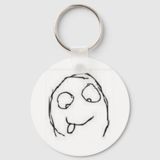 Herp Derp Rage Comic Key Ring (Front)