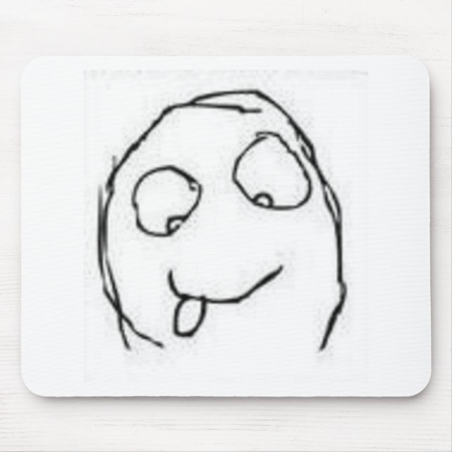 Herp Derp Rage Comic Mouse Mat (Front)