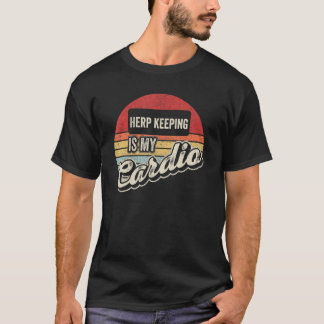 Herp Keeping Is My Cardio Vintage Retro   Bearded  T-Shirt