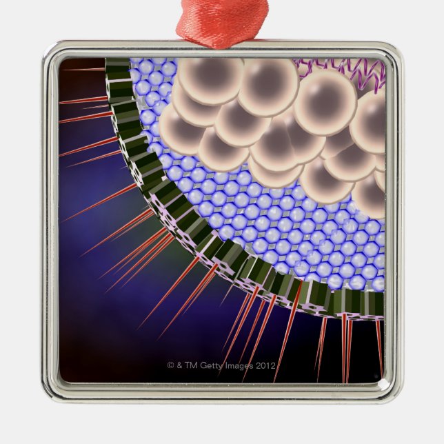 Herpes Virus Metal Tree Decoration (Front)