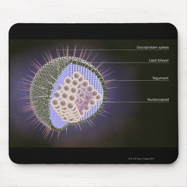 Herpes Virus Structure Mouse Mat (Front)