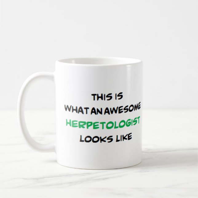 herpetologist, awesome coffee mug (Left)