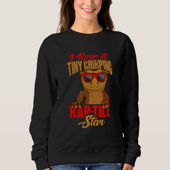 Herpetologist Crested Gecko Eyelash Lizard Sweatshirt (Front)