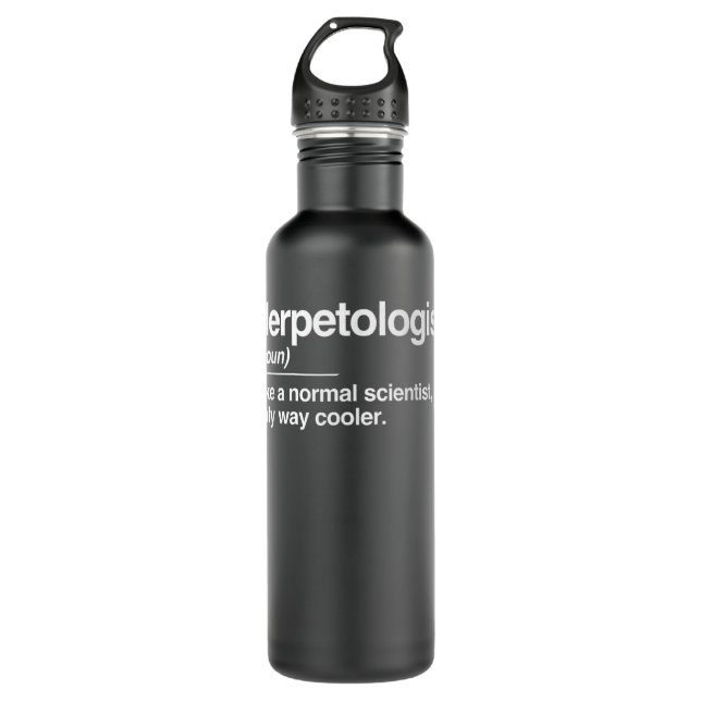 Herpetologist Definition Normal Only Cooler Scient 710 Ml Water Bottle (Front)