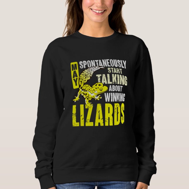 Herpetologist Lizard Reptile Leopard Gecko Sweatshirt (Front)