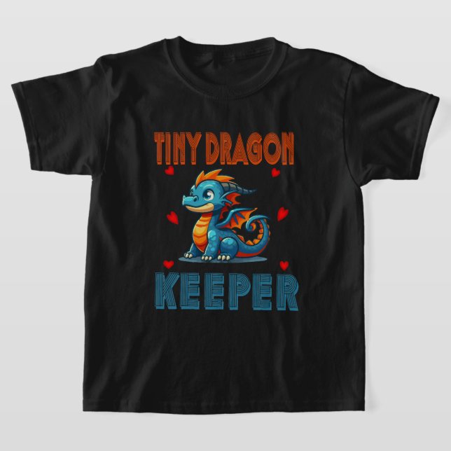 Herpetologist Tiny Dragon Keeper Crested Gecko T-Shirt (Laydown)
