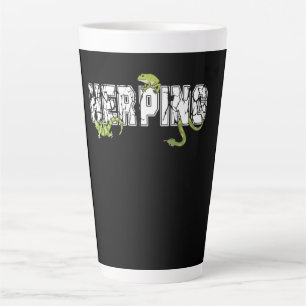 Herpetology Retiles Snake Zoology Frog Herping Latte Mug
